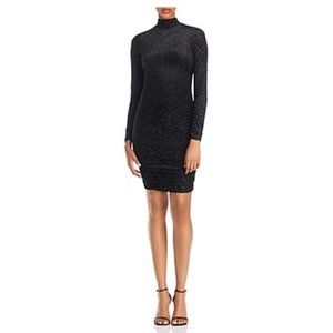 Worn Likely Ruched Leopard Burnout Mini Evening Dress Minor Damage $220 V0087